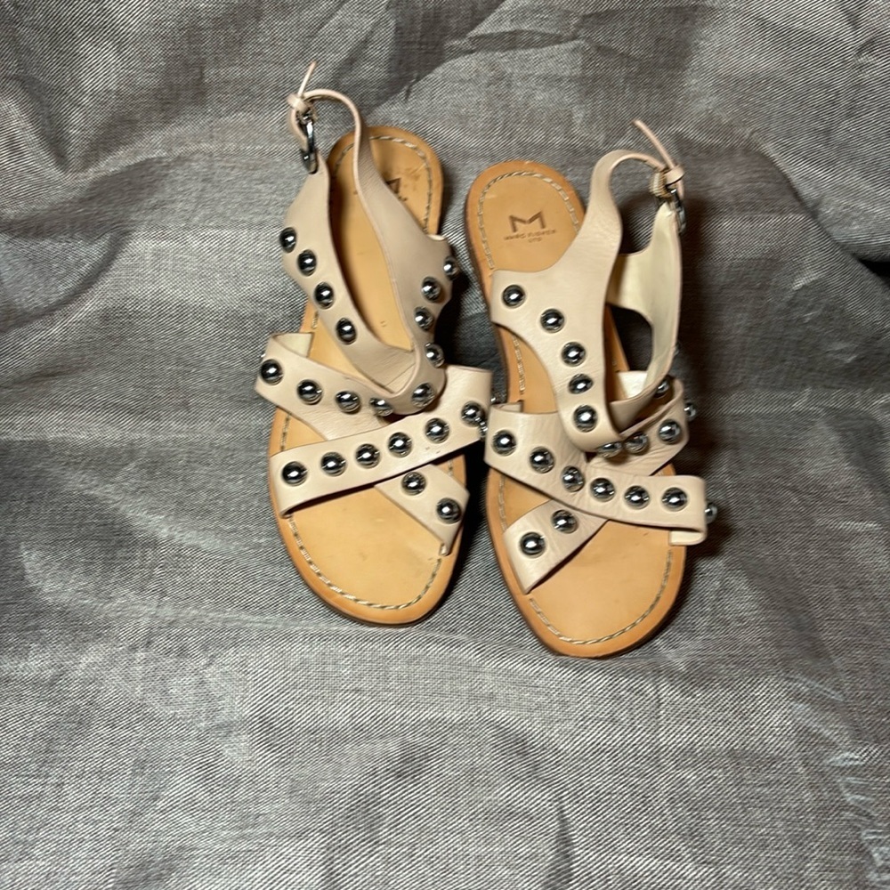 MARC FISHER LTD Prancer Studded Round Sandals Size 9.5